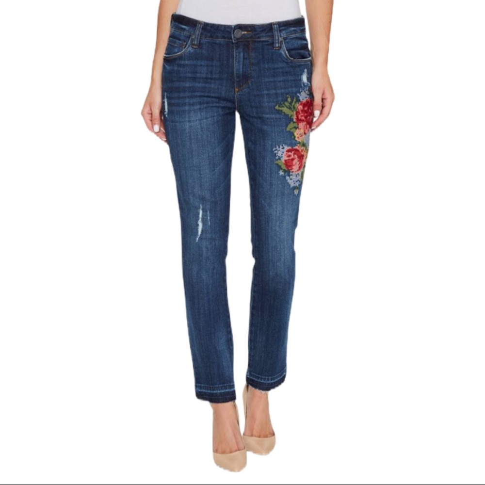 Kut from the Kloth Reese Ankle Straight Leg Jeans